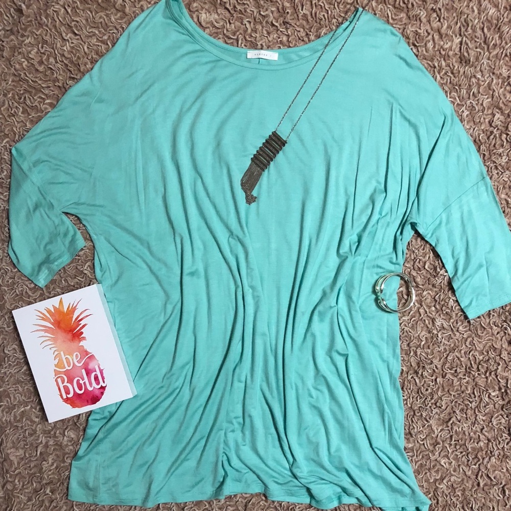 Sea Foam Green dolman top